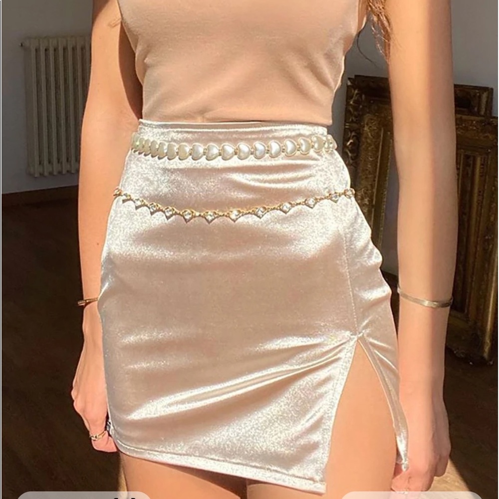 FashionNova Satin Mini Skirt